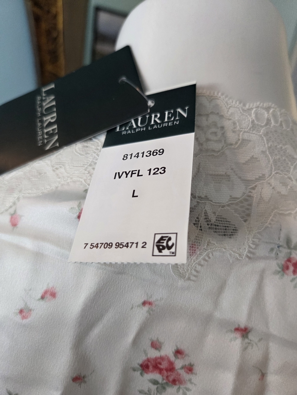 Ralph Lauren Floral Robe With Lace Trim NWT - Picture 10 of 12